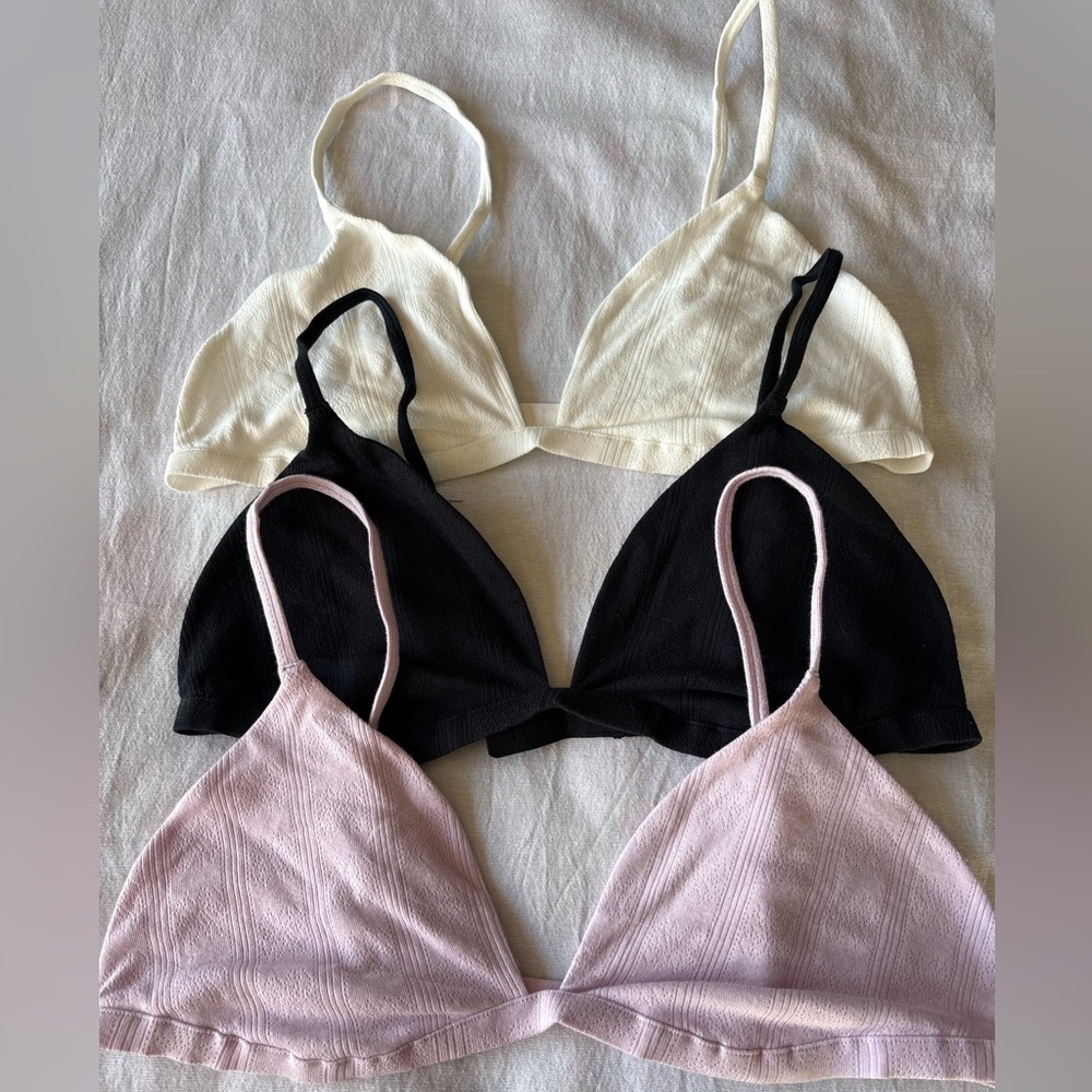 3 Free People Triangle Bralettes Intimately Free People